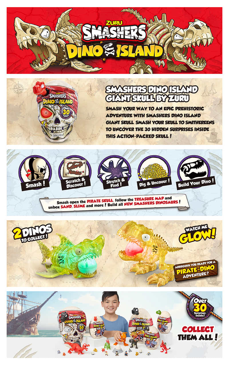 ZURU Smashers S1 Dino Island Giant Skull