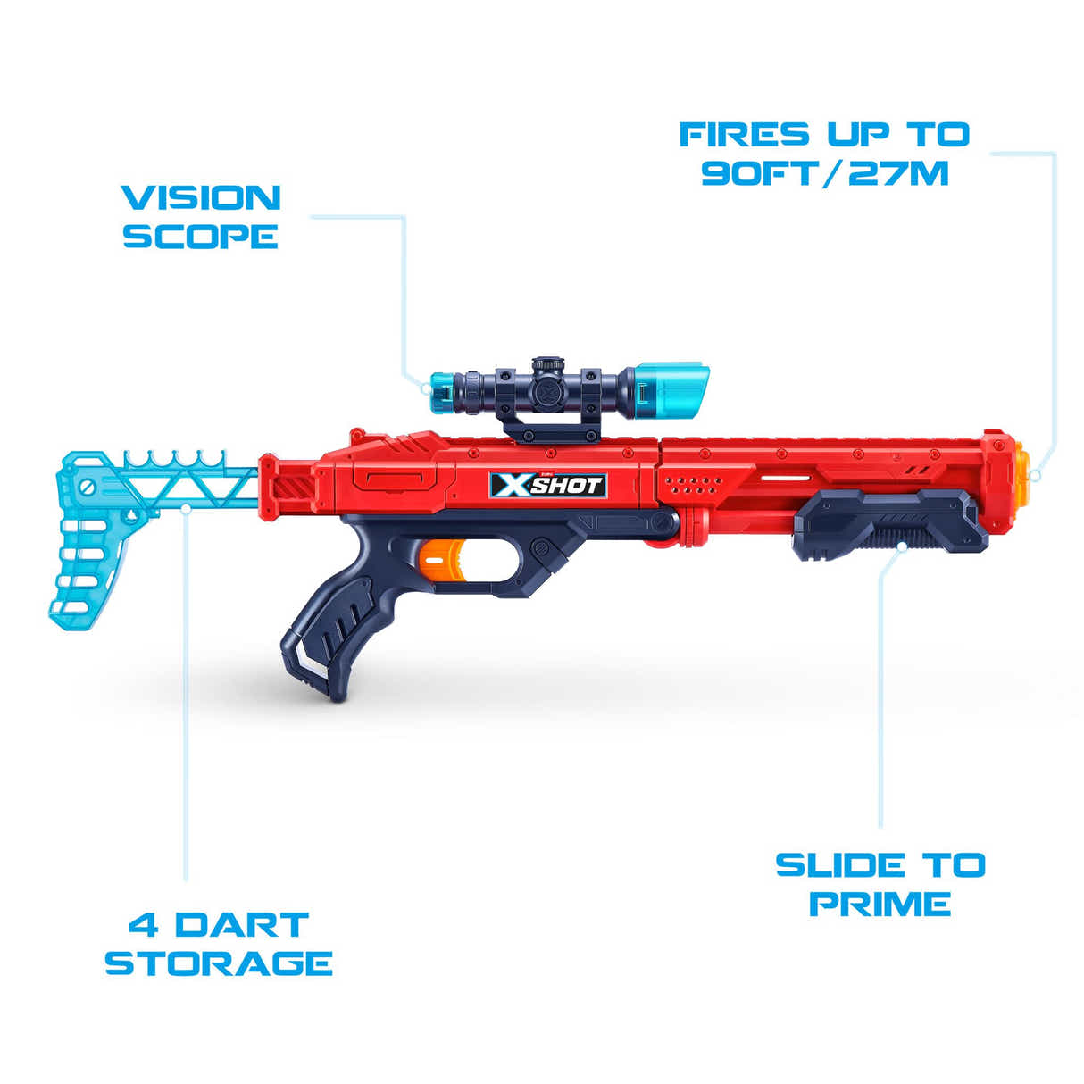 ZURU X-Shot Excel S1 Combo Pack - Ranger X8, Hawk Eye, Fury 4 & Micro 2.0