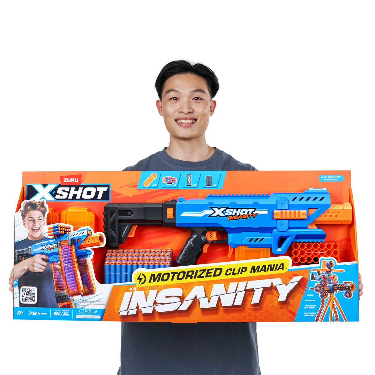 ZURU X-Shot Insanity S1 Motorized Clip Blaster (72 Darts)