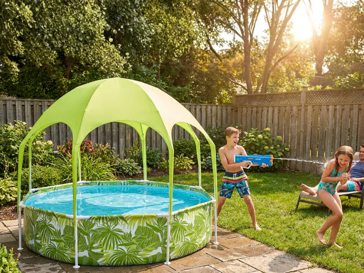 Bestway Splash-in-Shade Play Pool + ZURU X-Shot Water Fast-Fill Medium Motor So