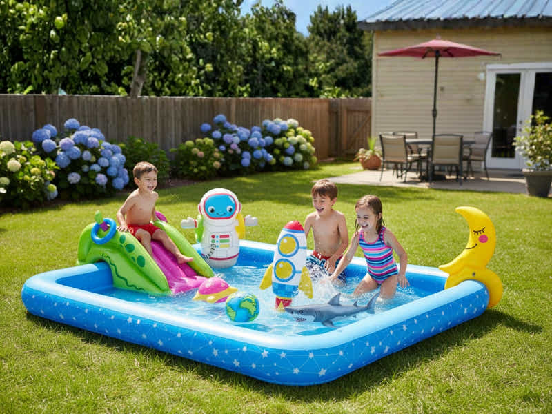 Bestway Kids Pool + ZURU Robo Alive Shark Attack Swimming Shark