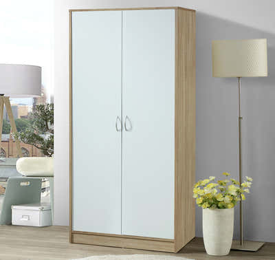 Bardalona 2-Door Wardrobe - Gloss White