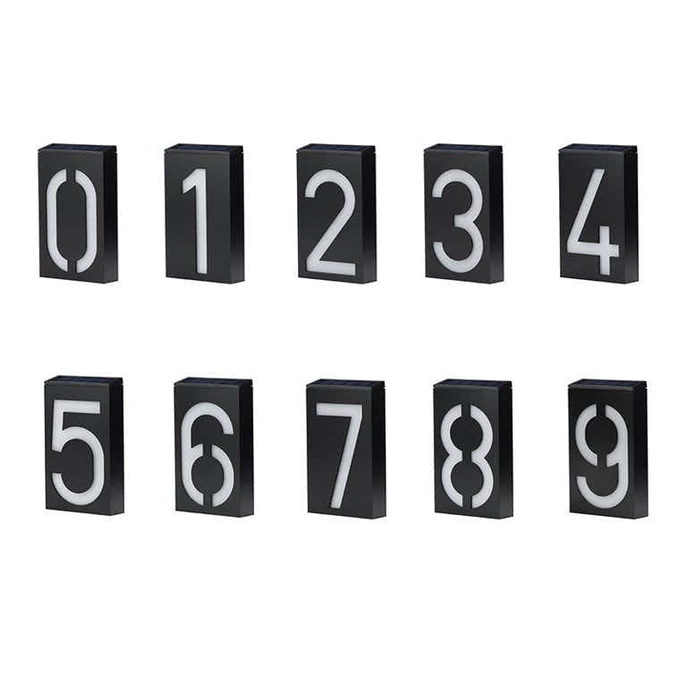 DS BS LED Outdoor Solar House Number Light Sign 8
