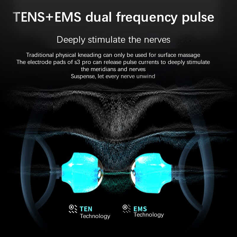 DS BS Dual Trigger Neck Shoulder Point Roller Pulse Massager-Gray