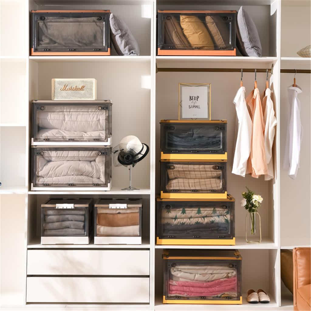 DS BS 55L Closets Foldable Stackable Storage Box