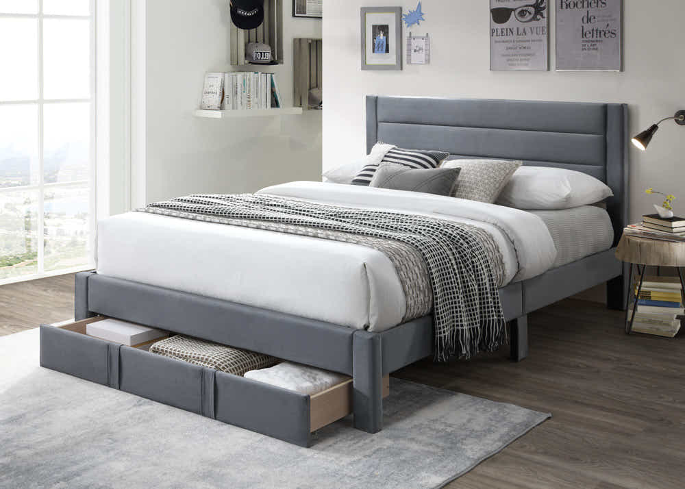 DS Heloise Bed with Euro Top L30 Mattress Combo - Queen
