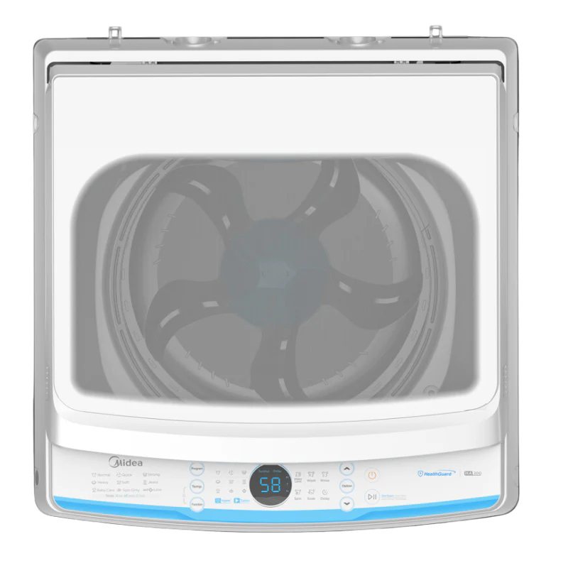 Midea 10KG Top Load Washing Machine with Health Guard - White Color
