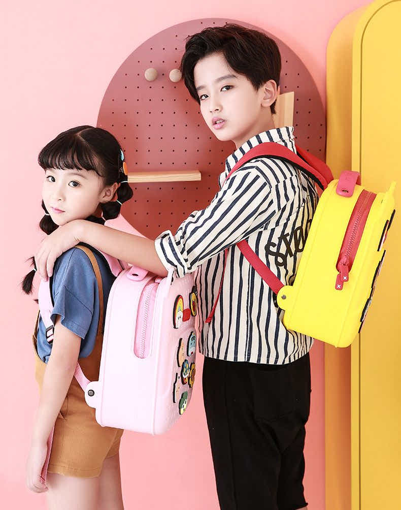 DS BS Kids Tide Cartoon Backpack-Pink