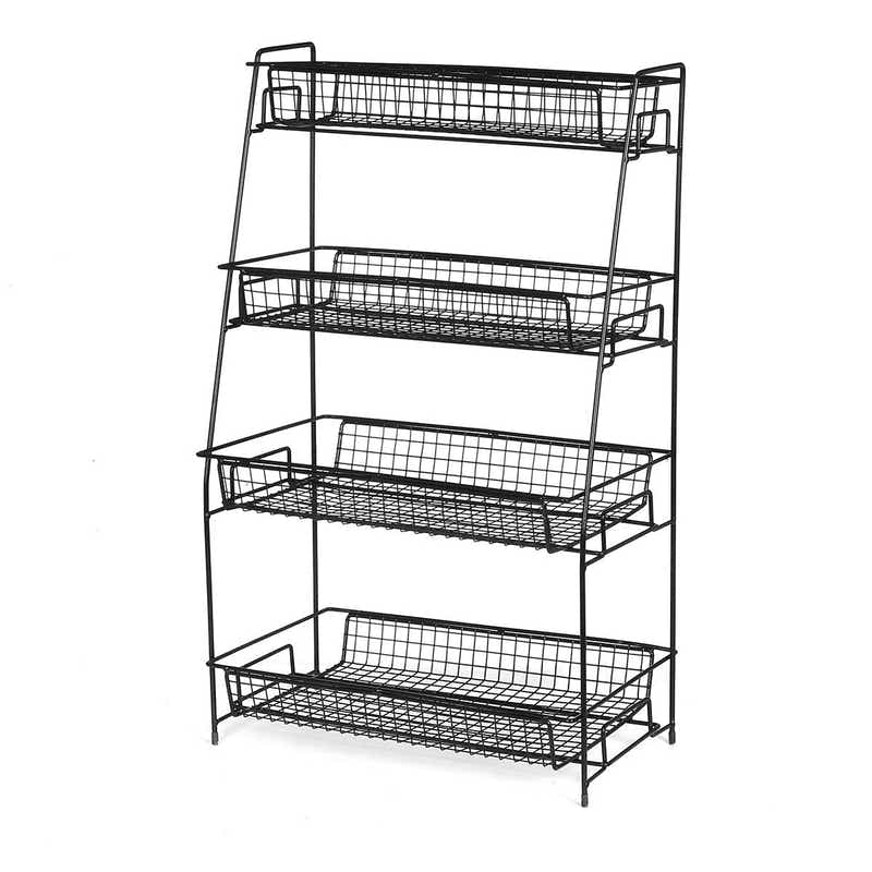 DS BS 4 Tier Desktop Cosmetic Storage Rack-White