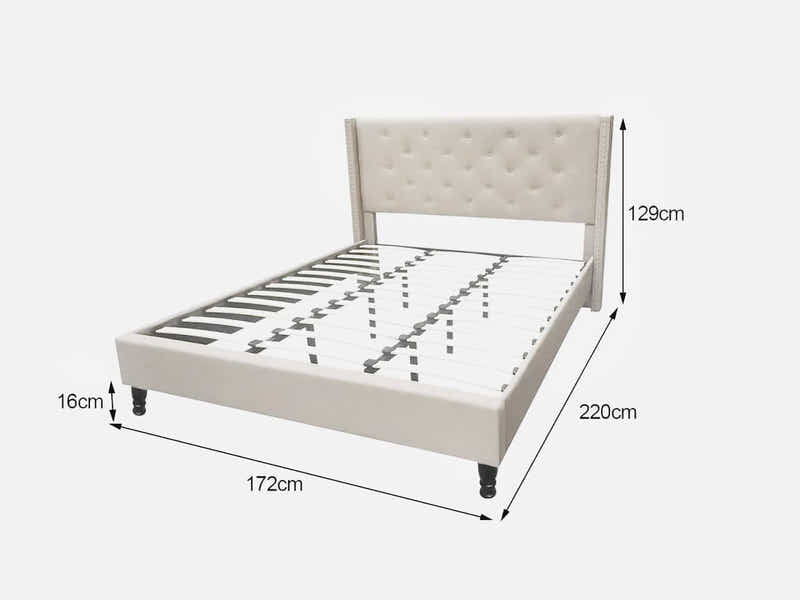 New Lisbeth Bed Frame Beige - King
