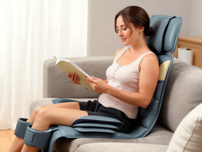 Novello Full Body Massage Mat with Air Press Calf Band - Dark Grey