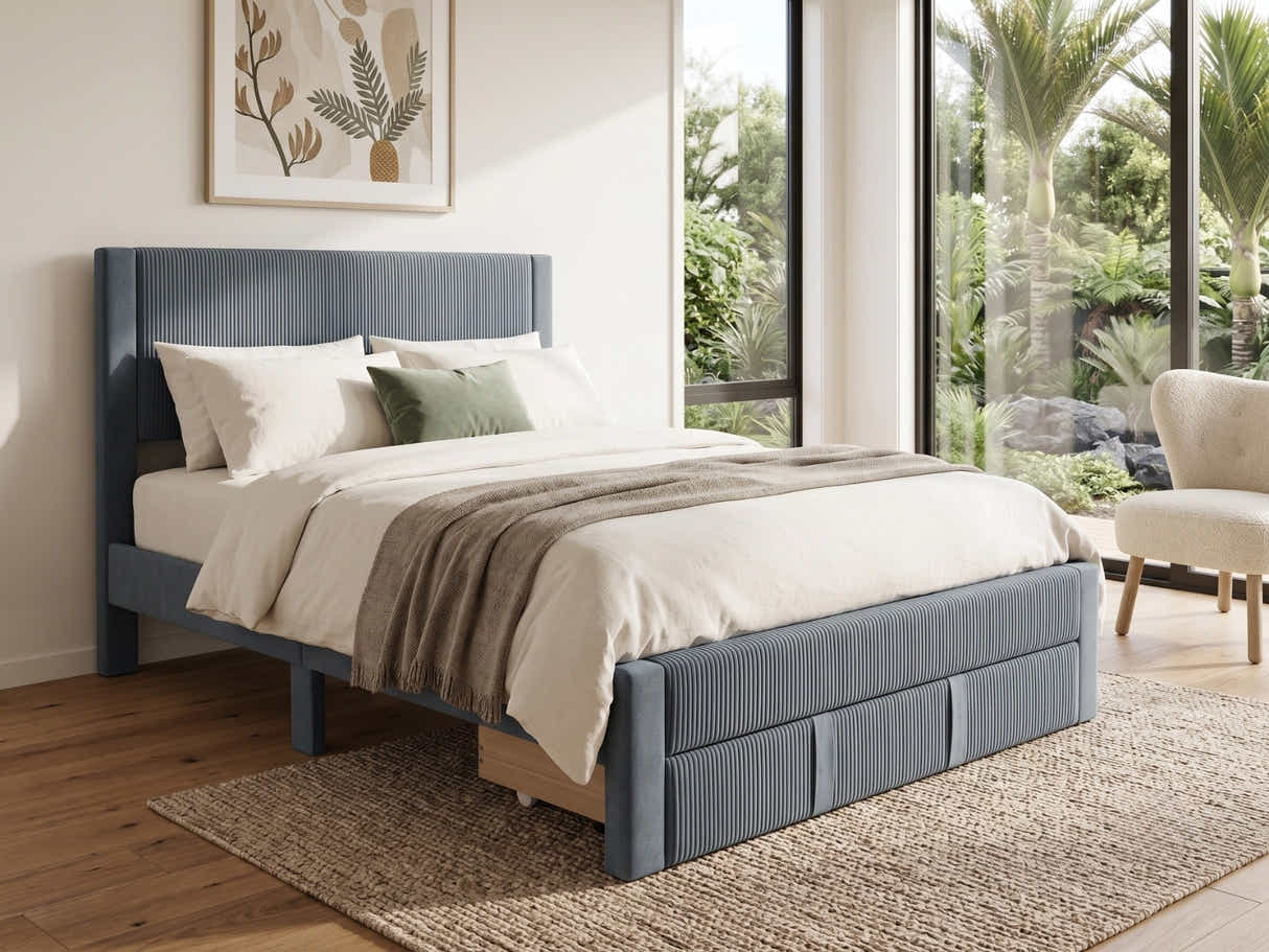 Rae Bed Frame With Drawer - King