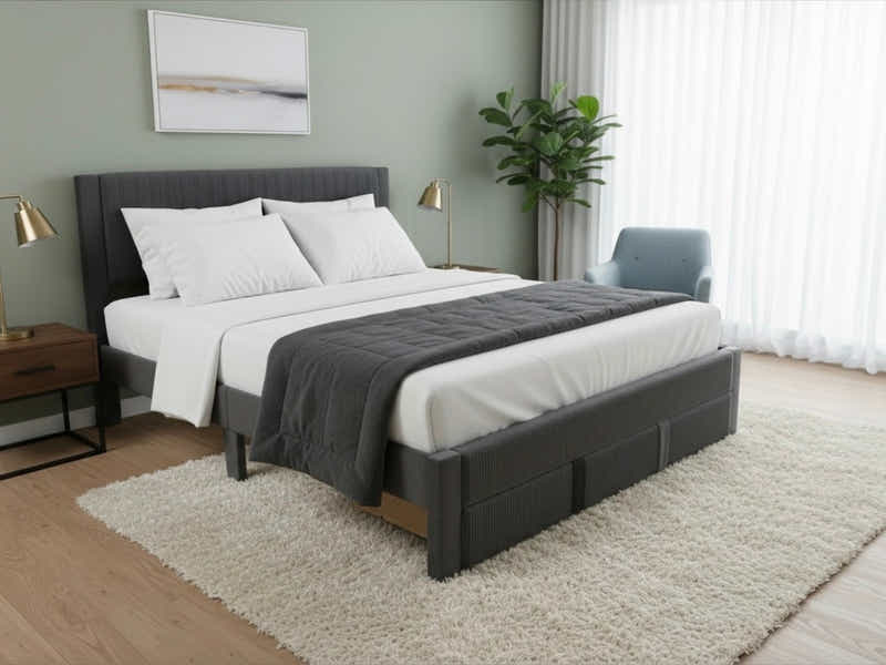 Rae Bed Frame With Drawer - King