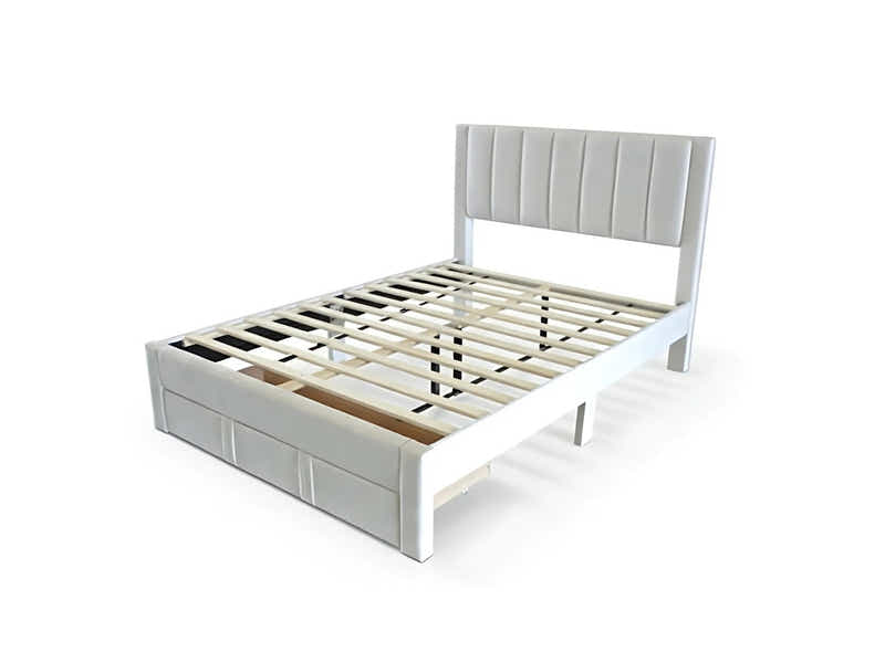 Manolo Bed Frame With Drawer - Double