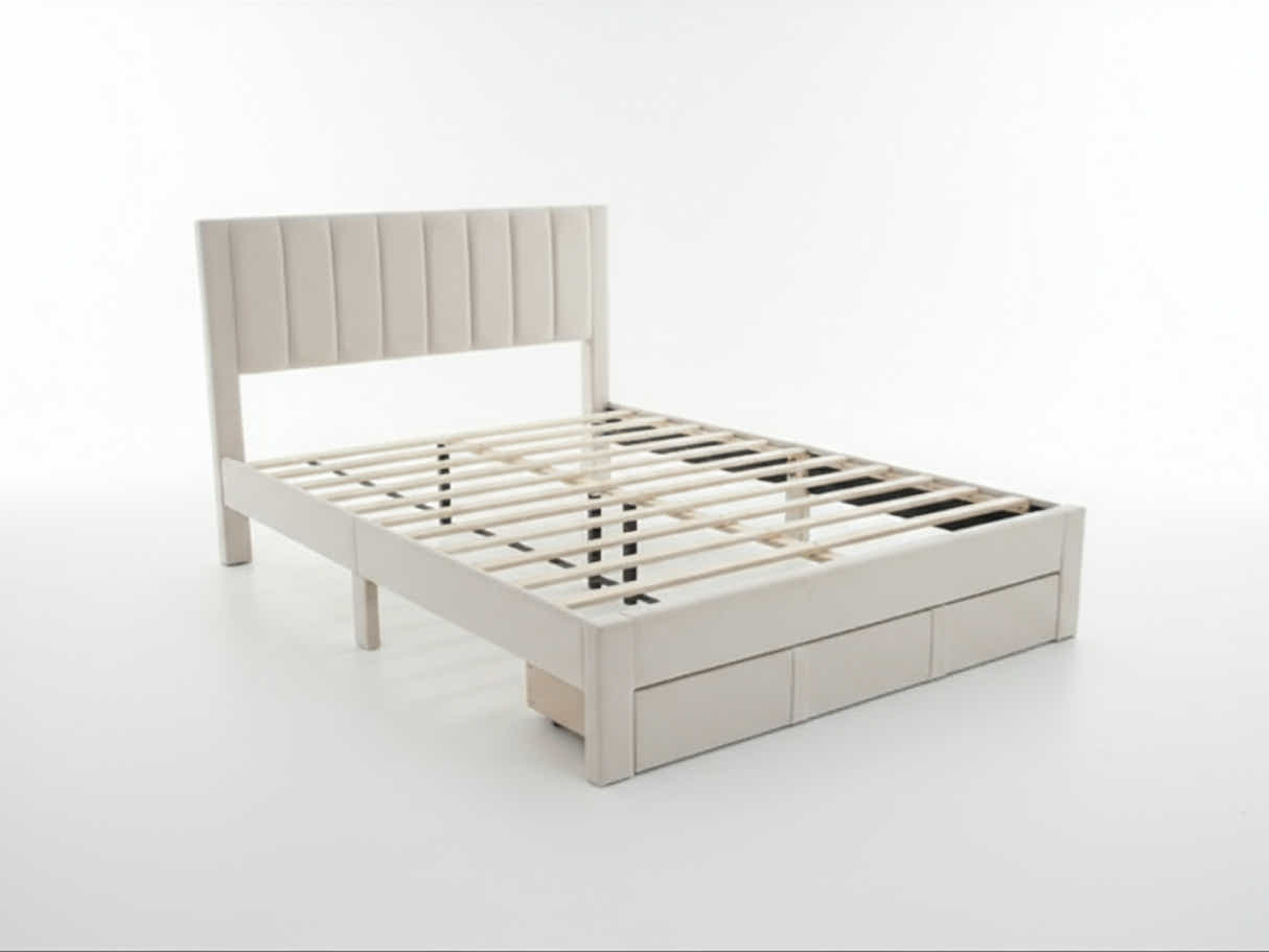 Manolo Bed Frame With Drawer - Queen
