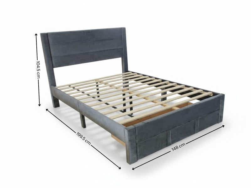 Heloise Bed Frame With Drawer - Double