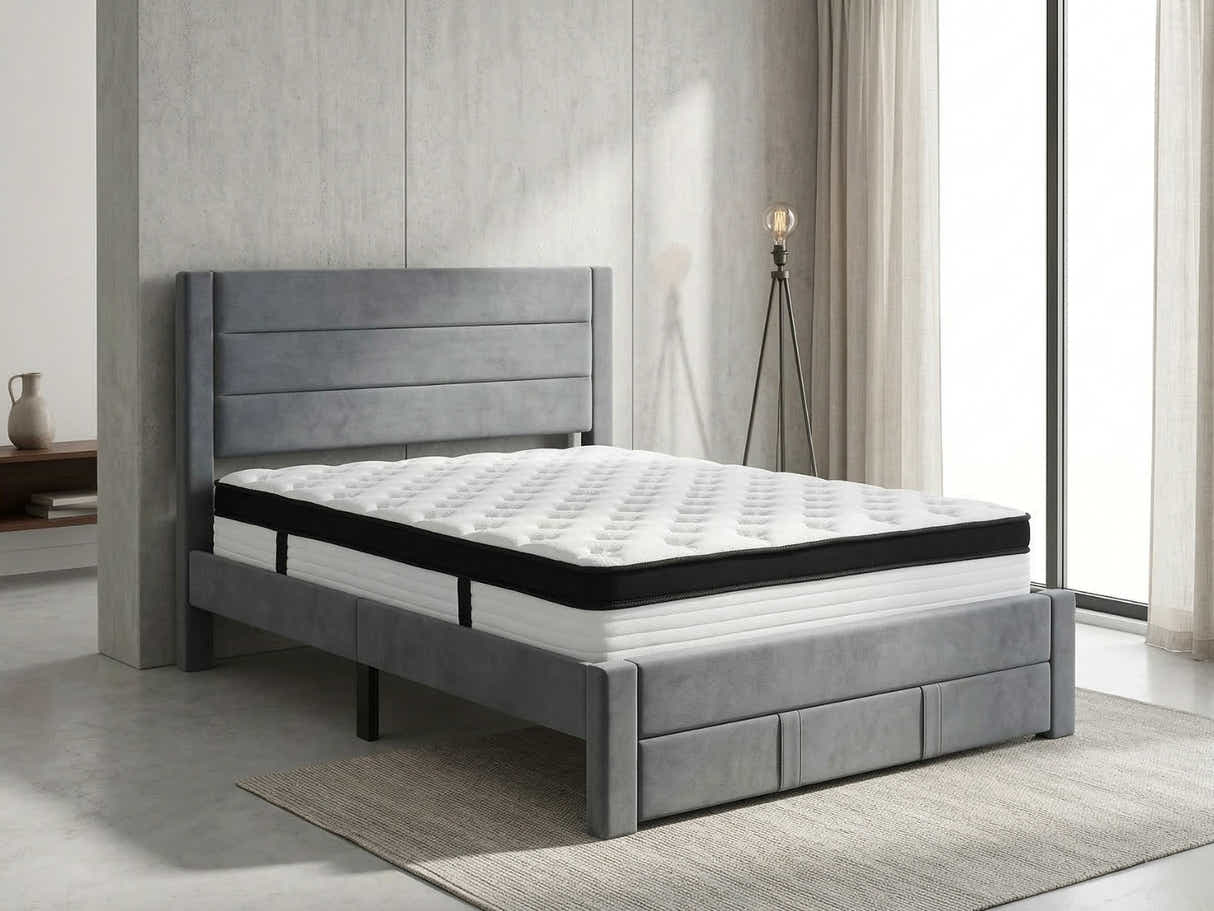 Heloise Bed Frame With Drawer & G31 Mattress - Double