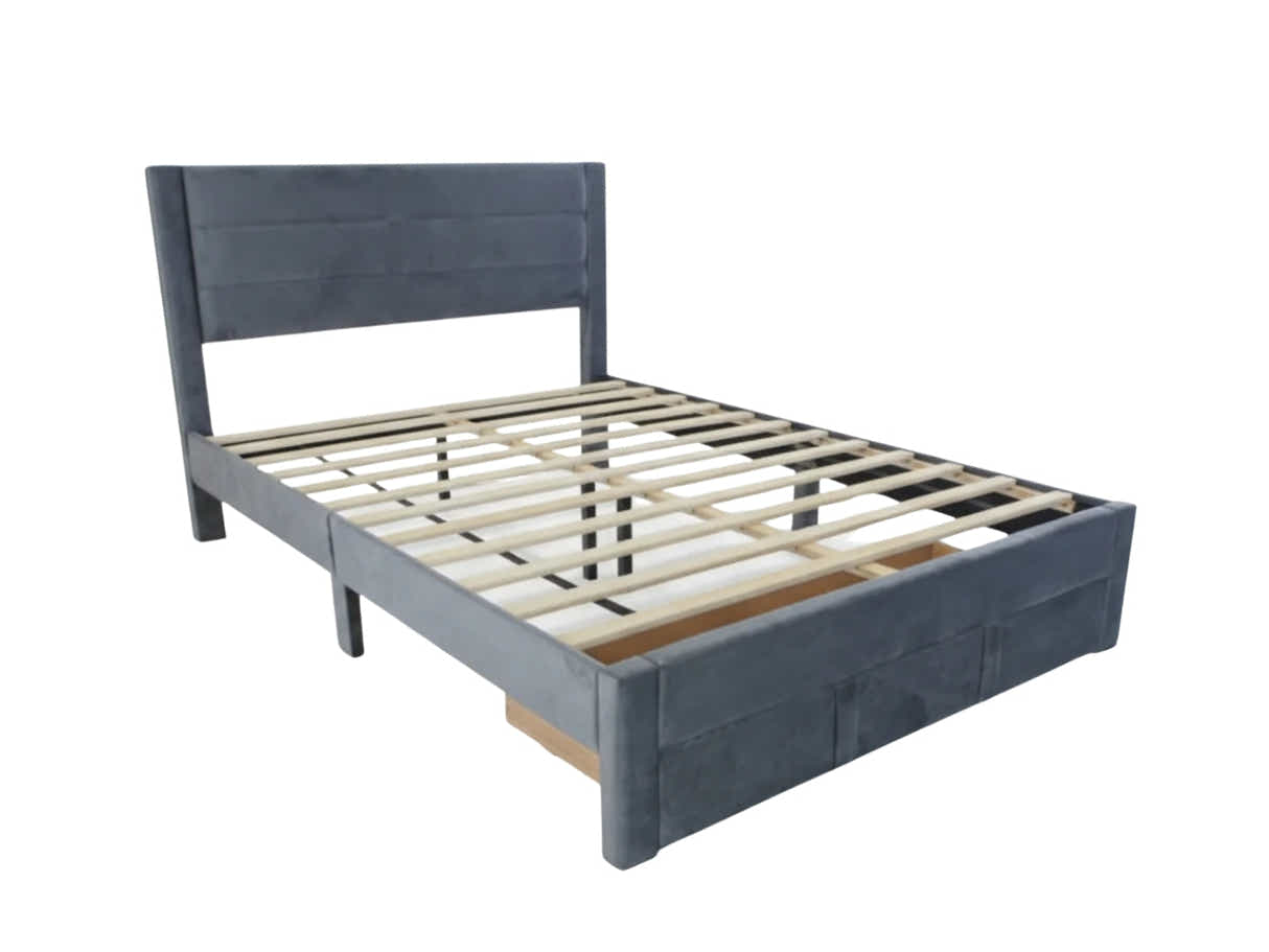 Heloise Bed Frame With Drawer - Queen