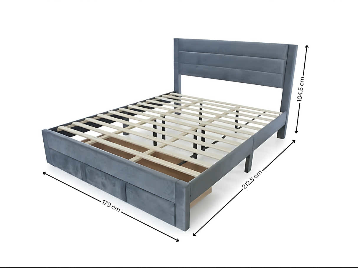 Heloise Bed Frame With Drawer - King