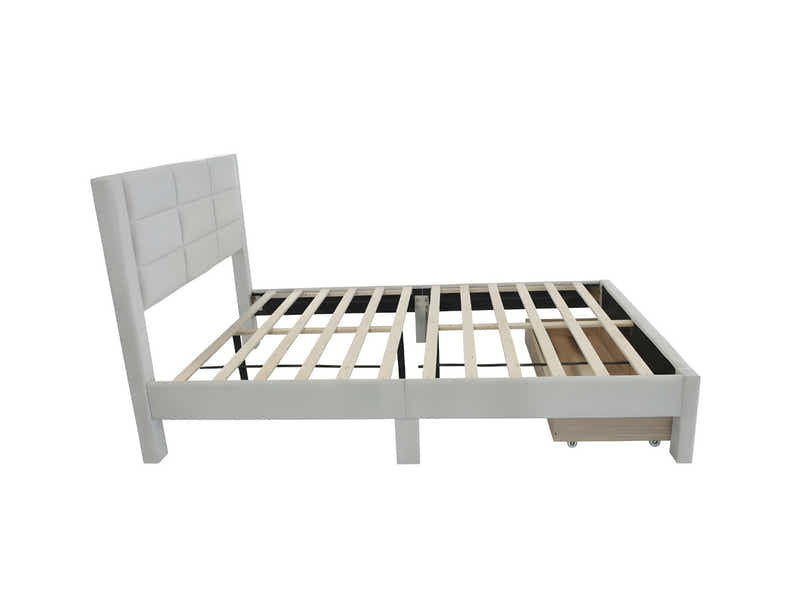 Hernan Bed Frame with Drawer - Double