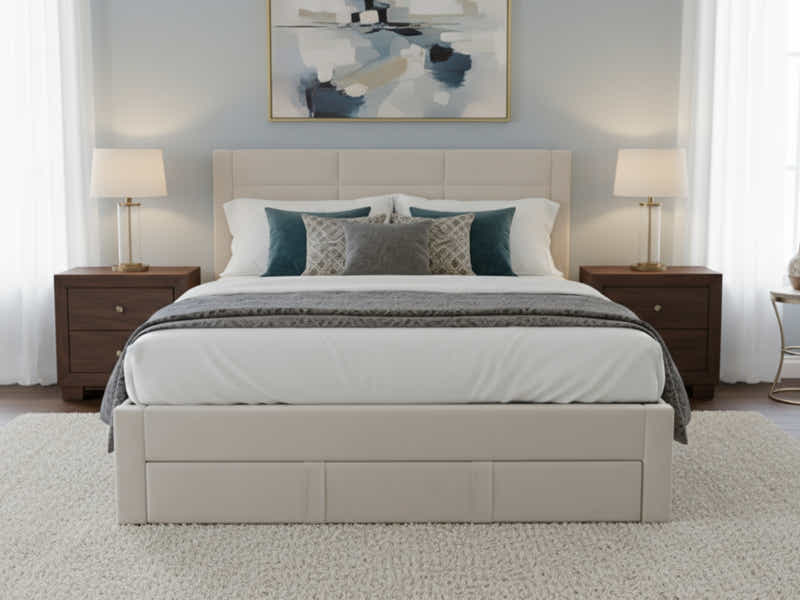 Hernan Bed Frame with Drawer - Queen