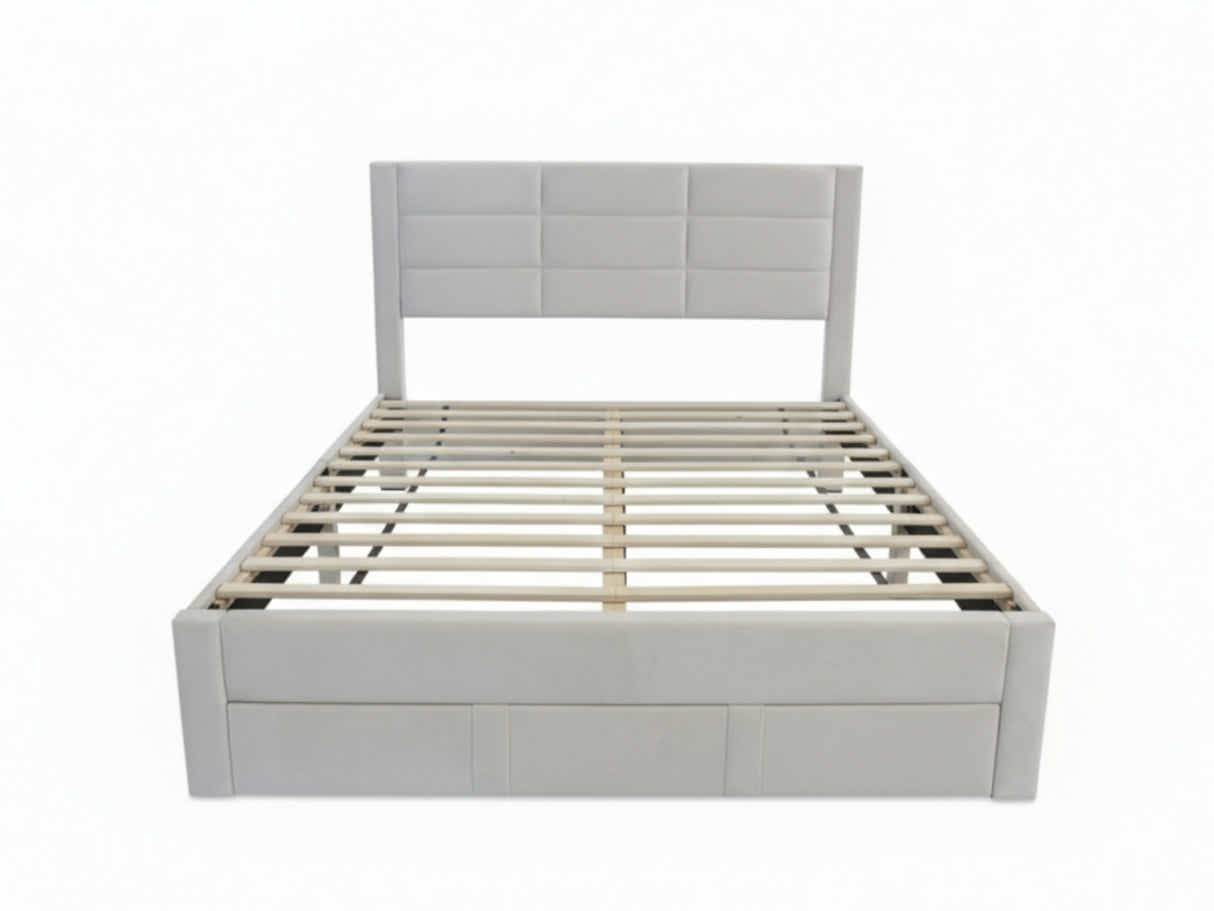 Hernan Bed Frame with Drawer & Bon21 Mattress - Queen
