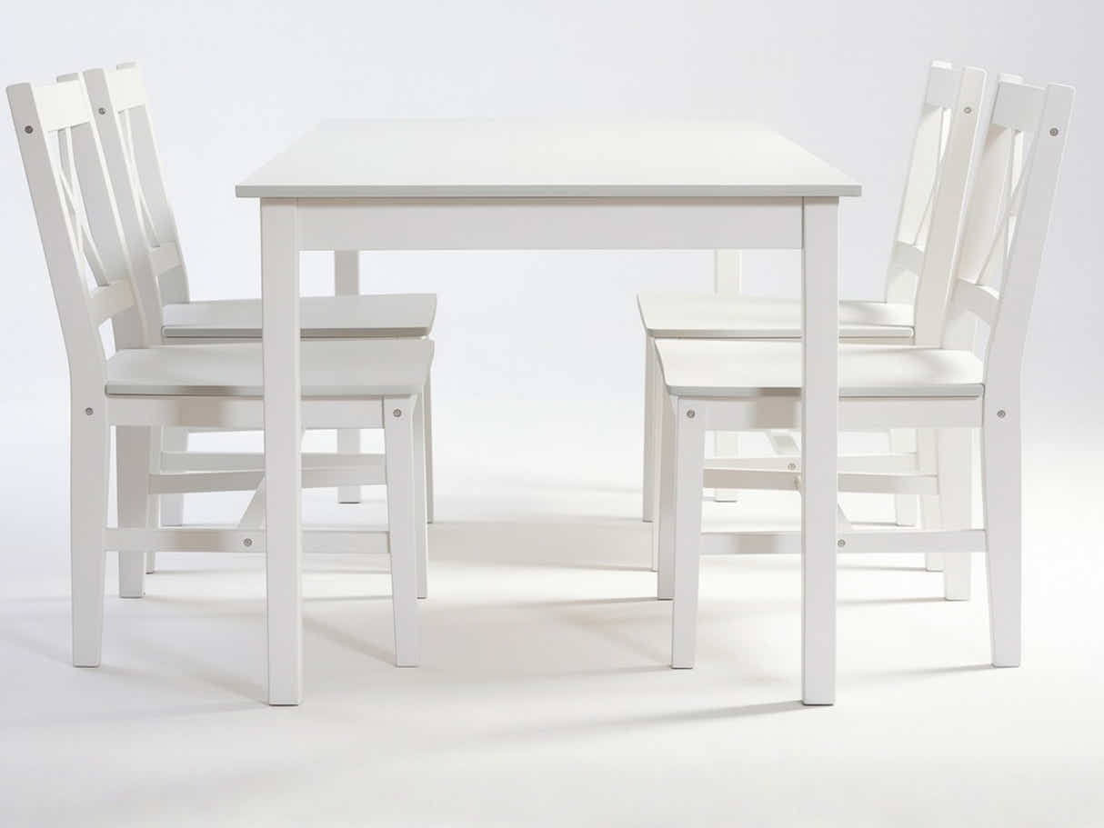 Ajax 5-Piece Dining Set - White