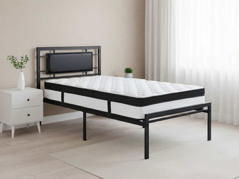 Dakota Metal Bed Frame & Euro Top Mattress G31 - Single (Combo)