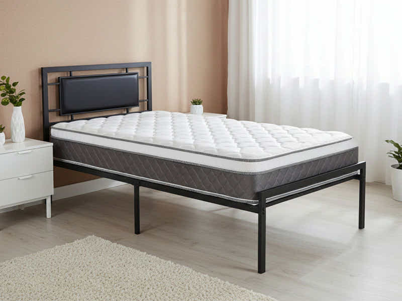 Dakota Metal Bed Frame & MEM 23 cm Mattress - Single (Combo)
