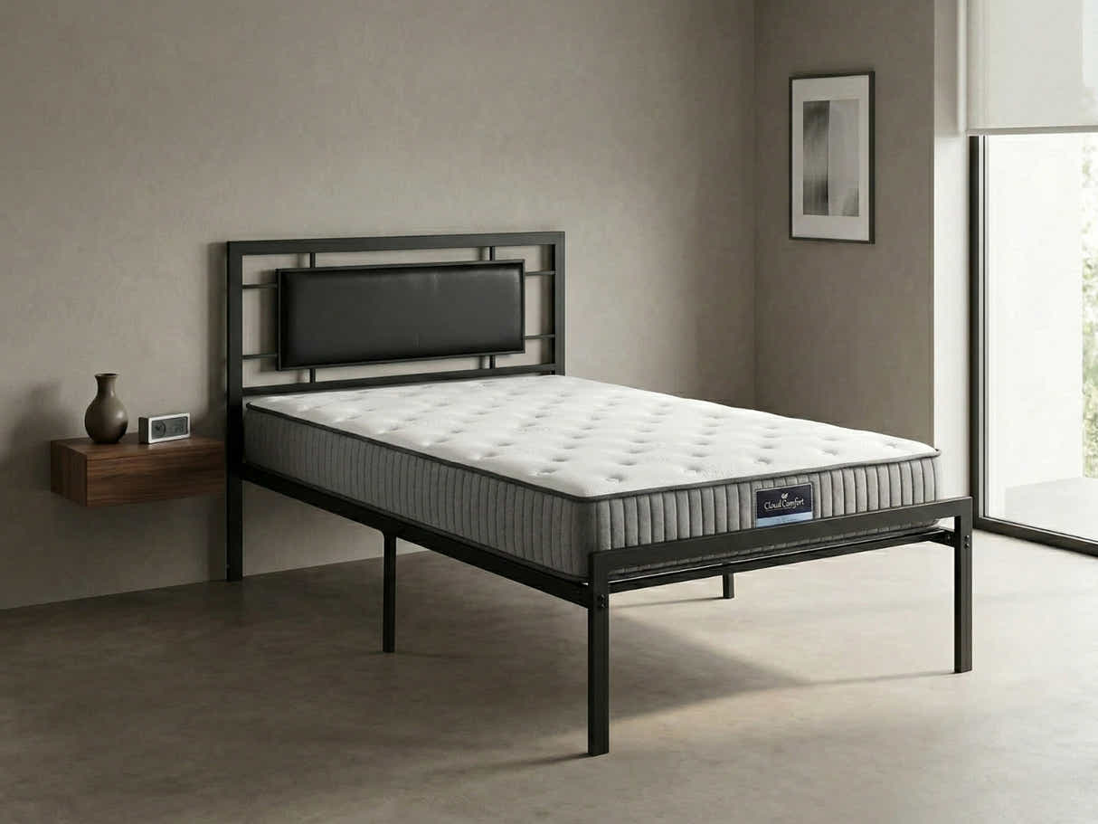 Dakota Metal Bed Frame & FIRM23 Mattress - Single