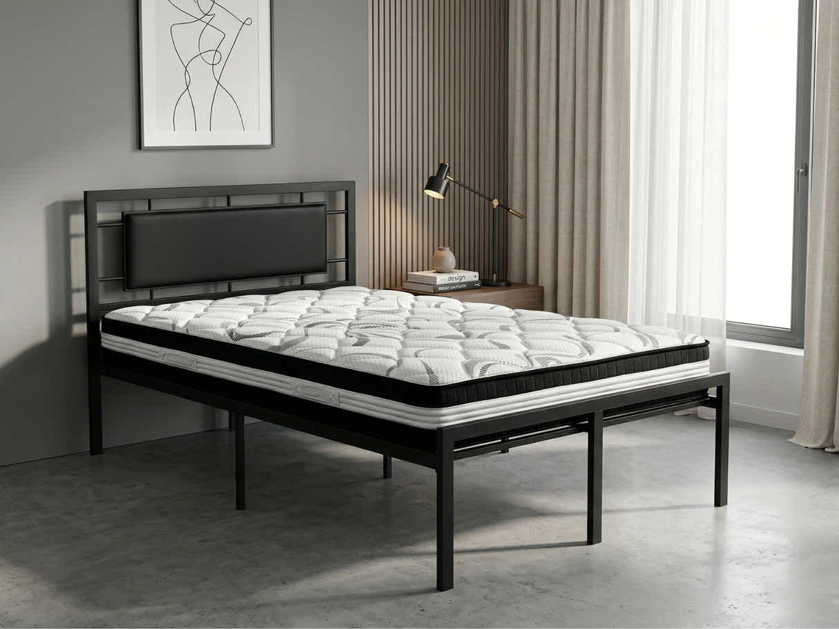 Dakota Metal Bed Frame & L30 Mattress - King Single