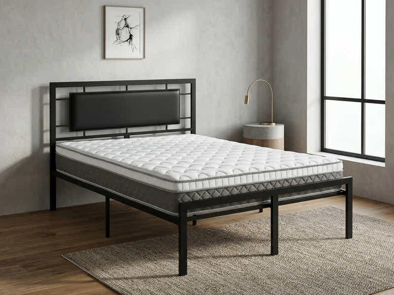 Dakota Metal Bed Frame & MEM 23 cm Mattress - King Single