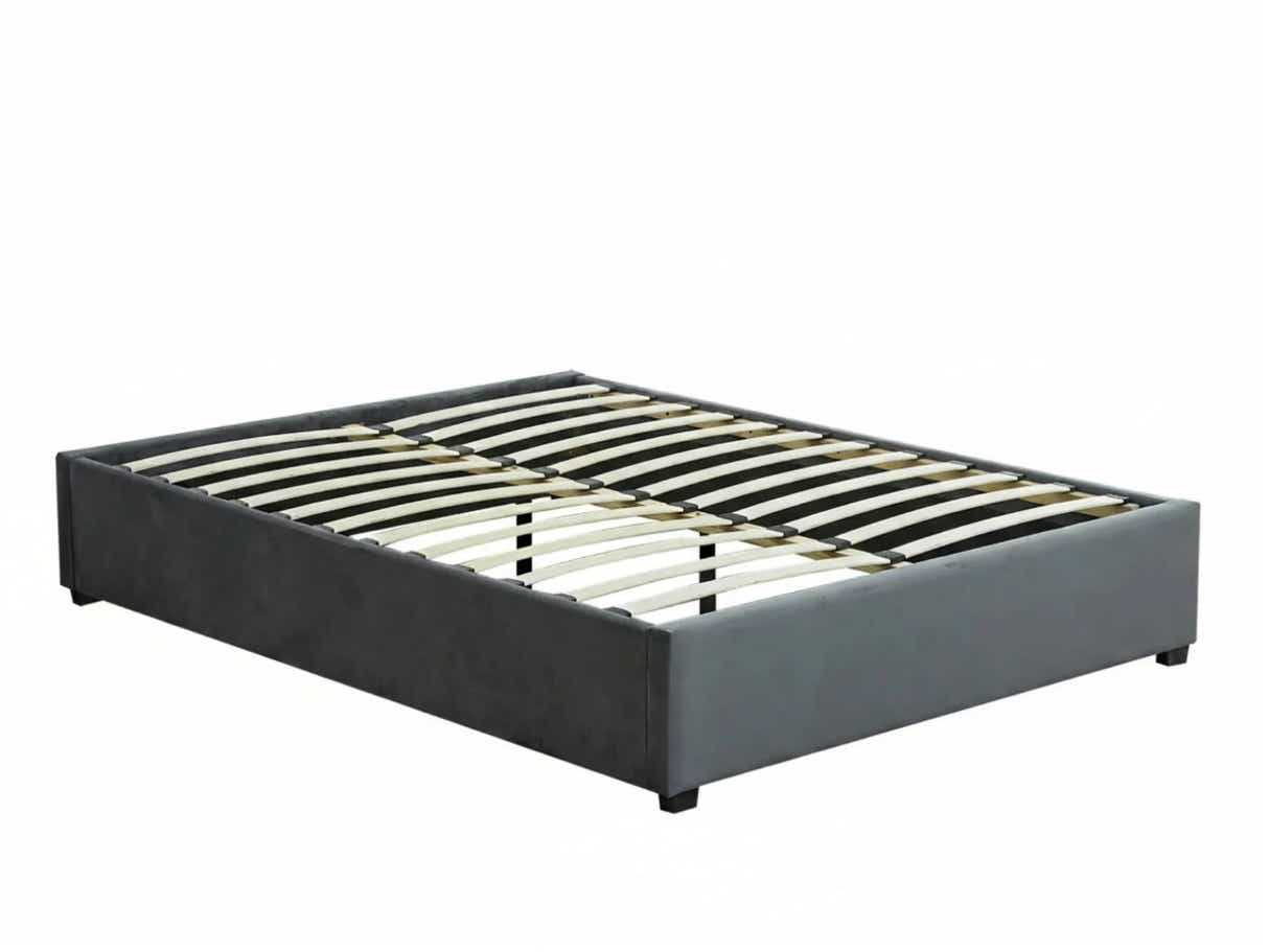 Keetsa Velvet Bed Frame Dark Grey - Queen