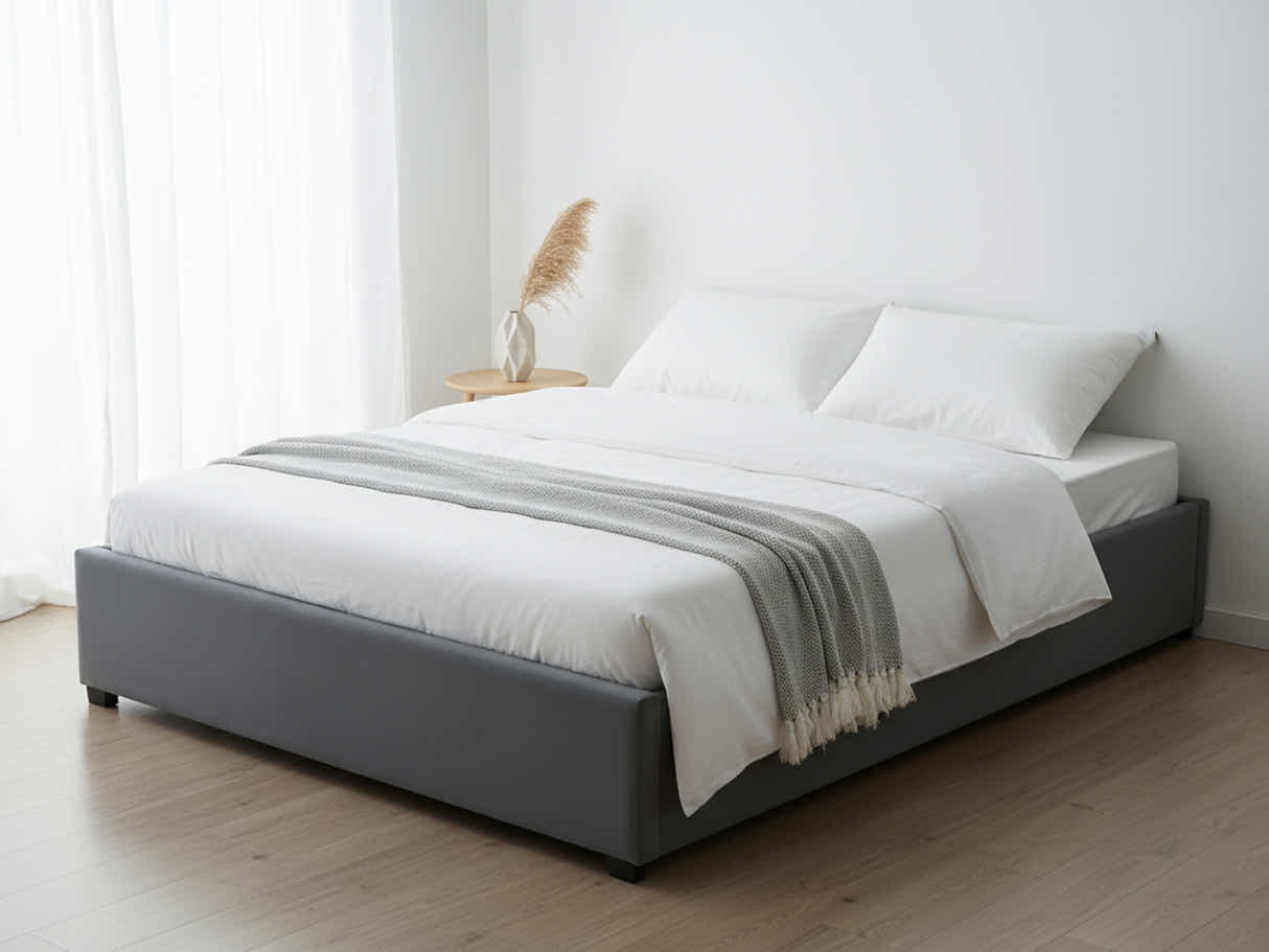 Keetsa Velvet Bed Frame Dark Grey - Queen