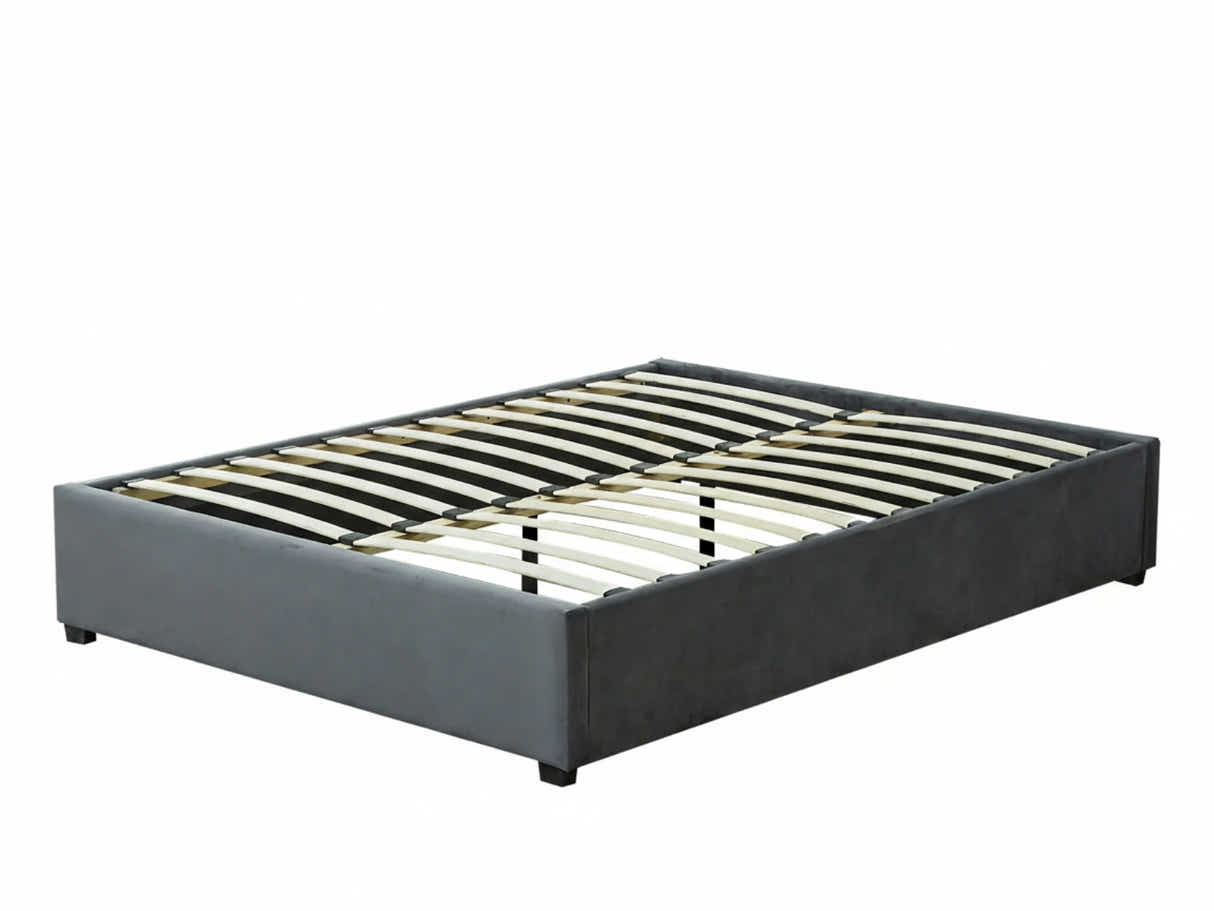 Keetsa Velvet Bed Frame Dark Grey - Queen