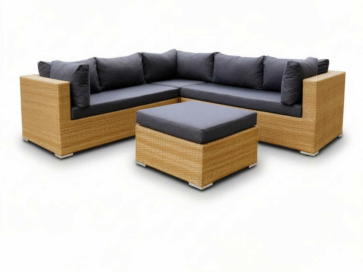 Rimini 4-Piece Lounge Set - Sand + Grey