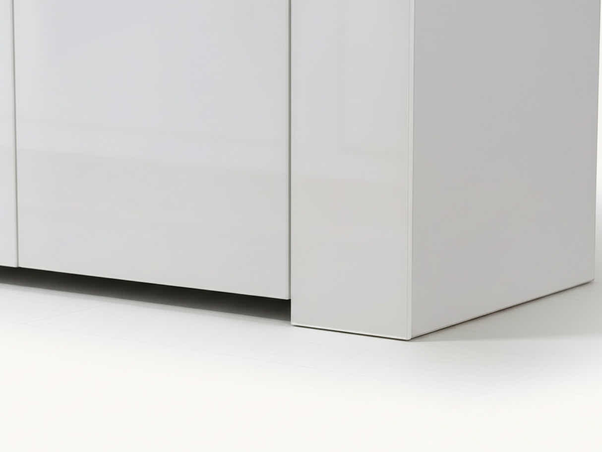Anshos Storage Cabinet with LED Light - White