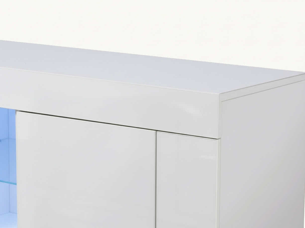 Anshos Storage Cabinet with LED Light - White