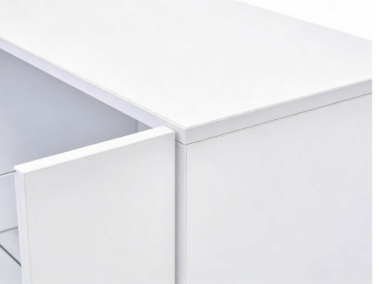 Anshos White Sideboard with LED Light - 135 cm