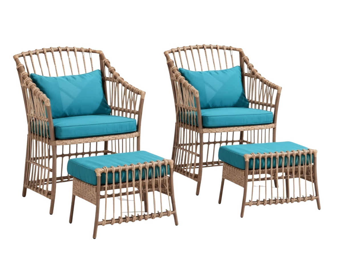 Madalena 4-Piece Patio Set With Stool
