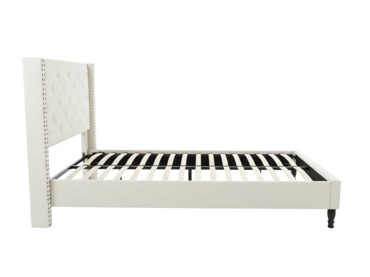 New Lisbeth Bed Frame Beige - Double