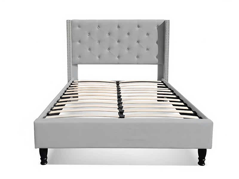 New Lisbeth Bed Frame Grey & G31 Mattress - Double