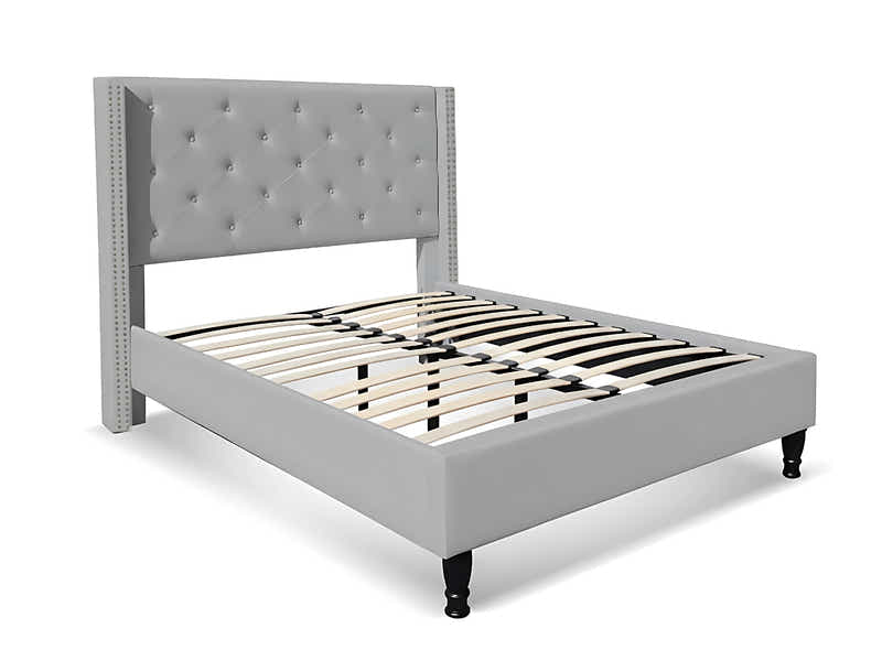 New Lisbeth Bed Frame Grey & G31 Mattress - Double