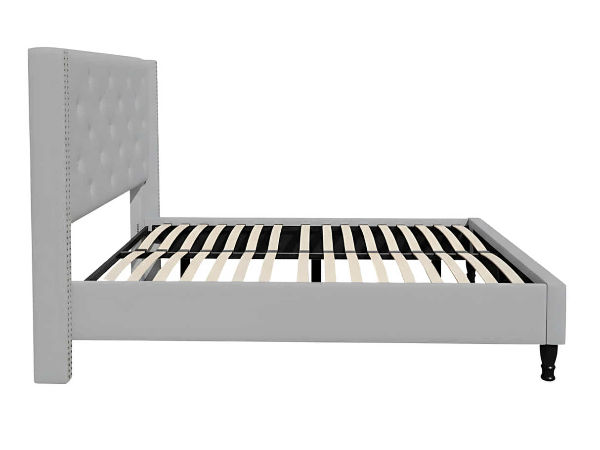 New Lisbeth Bed Frame Grey & FIRM23 Mattress - Double