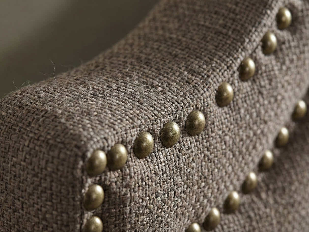 Calwa Linen Headboard Brown - Double