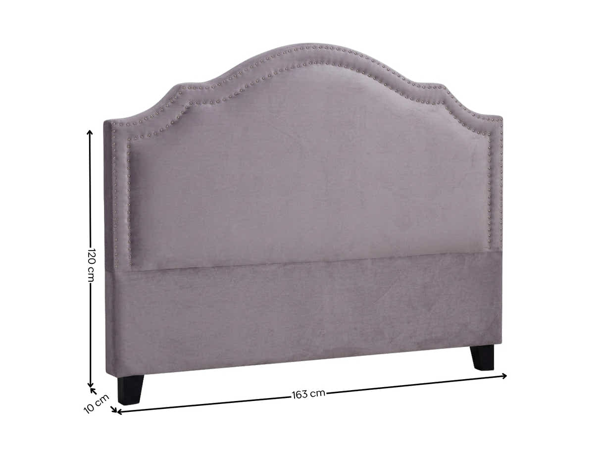Lavaca Velvet Headboard Light Grey - Queen