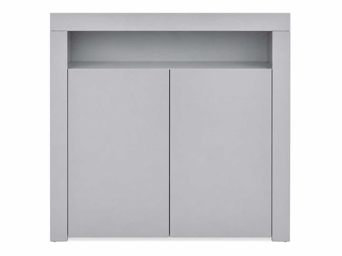 Anshos Buffet with LED Light White & Grey - 108 cm