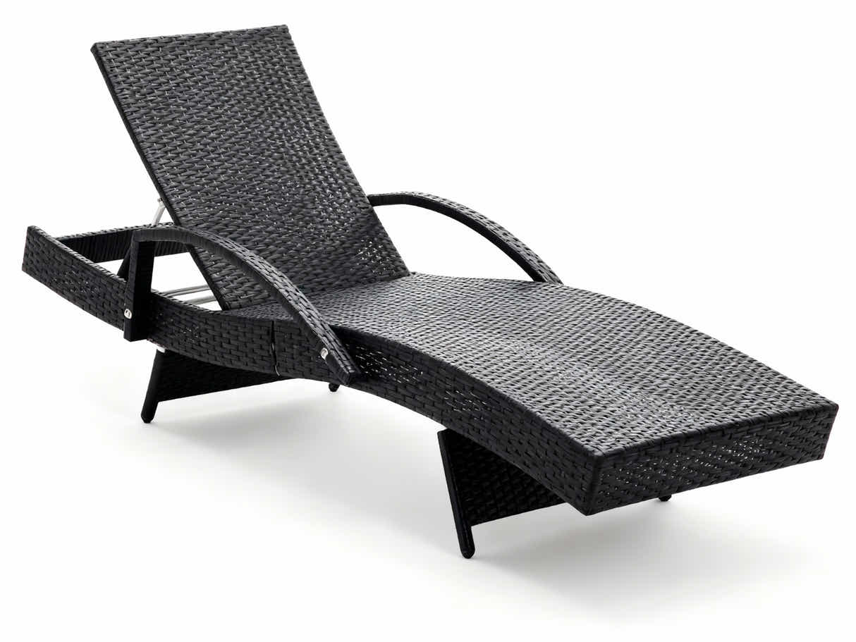 Outdoor Sun Lounger with Armrest