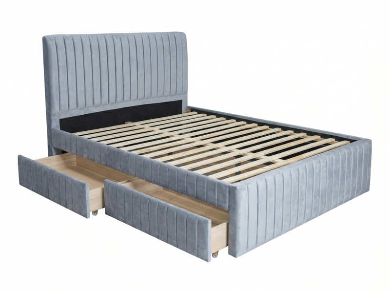 Wairoa Bed Frame with Drawers & Bon21 Mattress - Queen