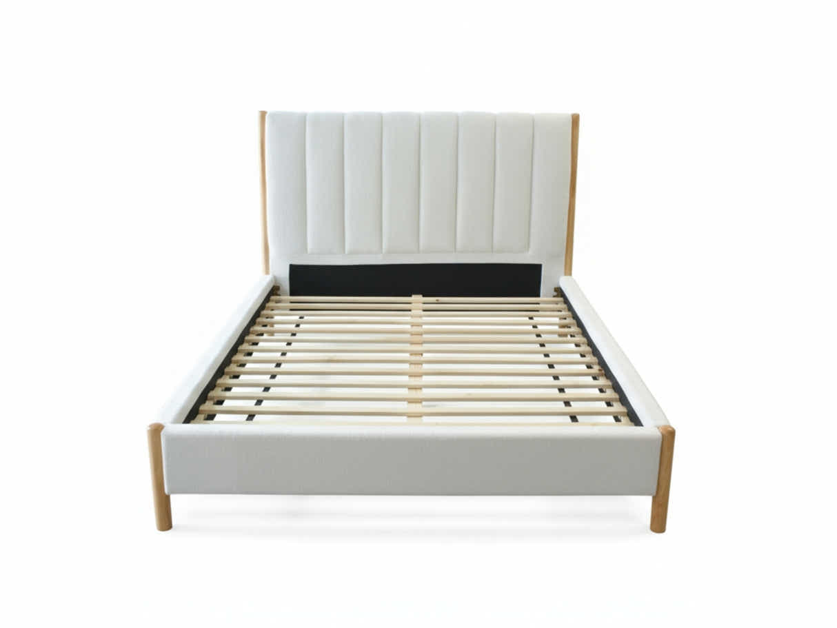 Tokoroa Boucle Bed Frame - Queen